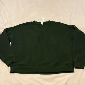 ALO Yoga Dark Green Crew Neck Sweater